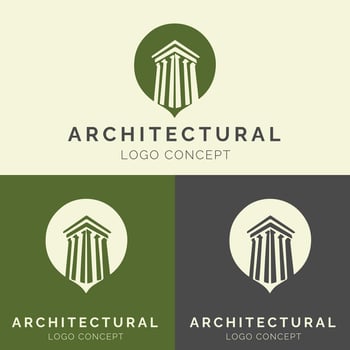 Architectural logo design template set vector