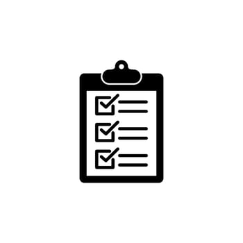 Checklist Simple Clipboard Icon Template vector