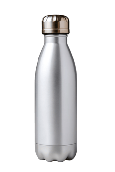 Sleek Stainless Steel Water Bottle with Elegant Gold Cap for Refreshing Hydration On the Go png