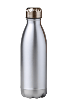 Sleek and Modern Silver Insulated Water Bottle for Hydration on the Go and Daily Use png