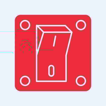 Switch symbol trendy artwork useful Illustration red design stunning colorful background vector