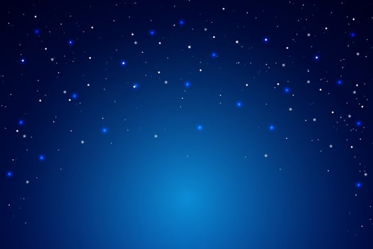 Beautiful night sky with scattered glowing stars in blue and white tones on a deep gradient background, Perfect for dreamy or celestial themed designs vector