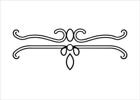 A black and white drawing of a decorative border vector