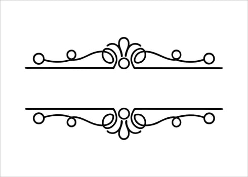 Elegant art deco style decorative line divider and text border design with intricate geometric patterns and classic typography elements vector