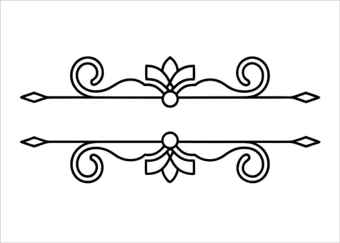 Elegant art deco style decorative line divider and text border design for sophisticated branding and layouts vector
