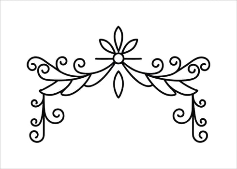 Elegant art deco style line divider and text border design with ornate flourishes and geometric accents for luxurious branding and invitations vector