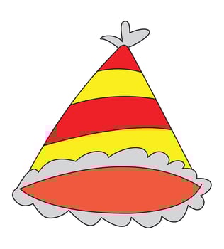 Birthday hat on white background vector
