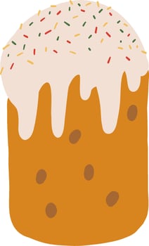 A cake with sprinkles on top vector