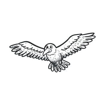 Bird in flight showcasing freedom and grace in nature vector