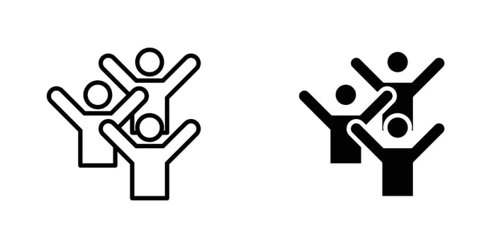 celebration icon in doodles flat and line stroke pack vector