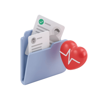 Digital health record management a symbolic representation of healthcare administration png