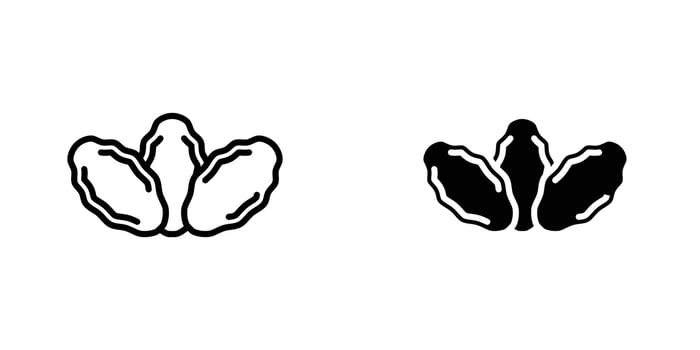 Date fruit icon in doodles flat and line stroke pack vector