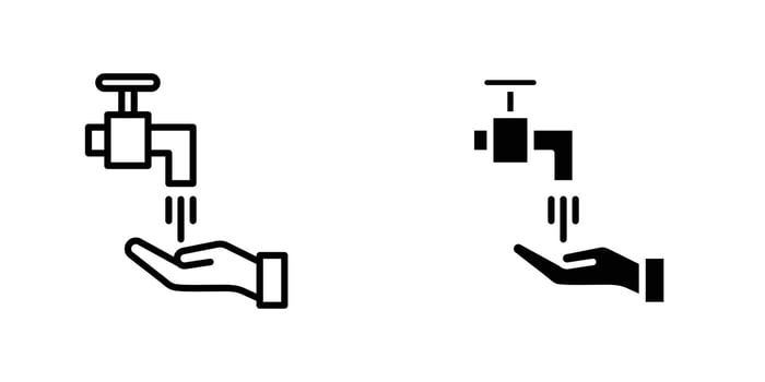 Ablution icon in doodles flat and line stroke pack vector