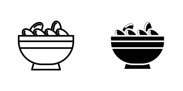 Iftar meal ramadan icon in doodles flat and line stroke pack vector