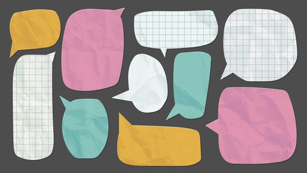 Colorful speech bubbles for design use vector