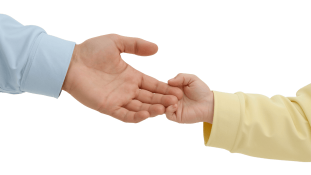 Father and child hand in hand showcasing familial connection with isolated transparent background png