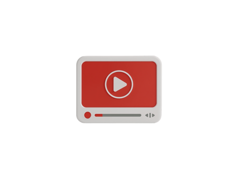 Stylized player icon featuring a play button with a sleek, modern aesthetic png
