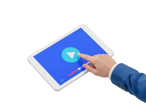 Engaging digital media experience with a modern tablet interface and intuitive user interaction png