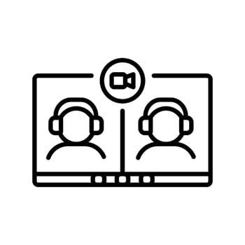 conference black line icon. vector