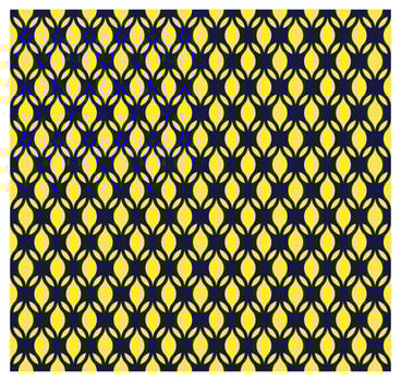 geometric print pattern on yellow background surface design vector