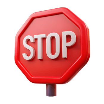 stop sign on transparent background png