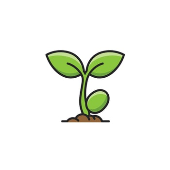 A green plant with a seedling on it vector