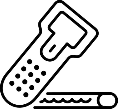 A line style icon showing nail file vector