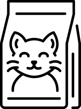 A outline style icon depicting cat food vector