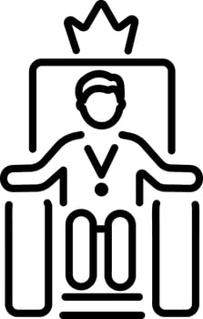 A line style icon showing leadership vector