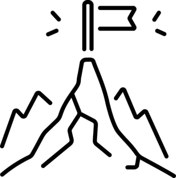 An outline style icon depicting challenge vector