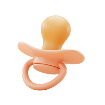 Baby pacifier isolated on transparent background infancy concept png
