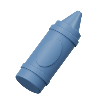 Blue crayon illustration isolated on transparent background drawing and coloring symbol png