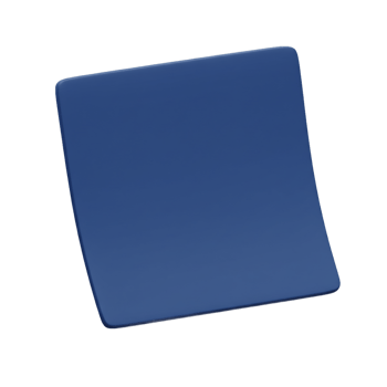Blue square geometric shape isolated on transparent background for graphic design png