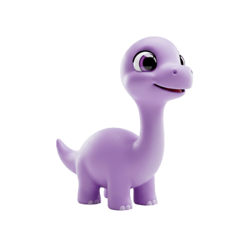 Cartoon dinosaur toy figure isolated on transparent background png