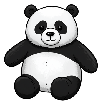 Cartoon panda bear illustration cute animal graphic design png