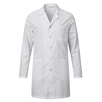 Clean white lab coat for medical or scientific professions and research png