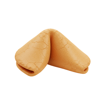 Crisp folded cookie isolated on transparent background still life png