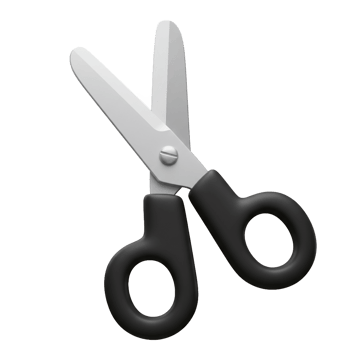 Graphic scissors illustration isolated on transparent background png