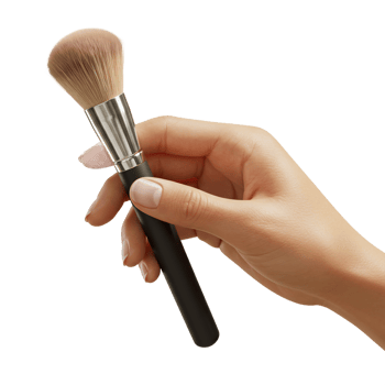 Hand holding a makeup brush beauty and personal care accessory png