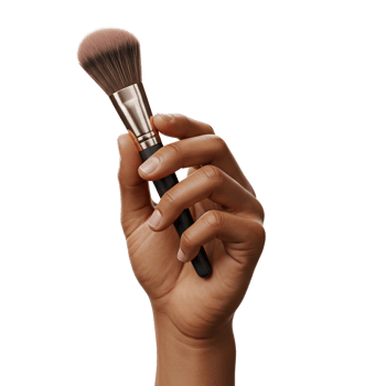 Hand holding makeup brush application beauty tool accessory style fashion png