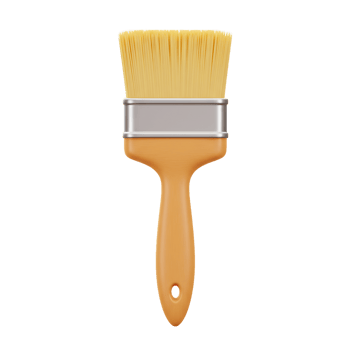 Isolated paintbrush on transparent background home improvement tool png