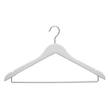 Isolated white clothes hanger on transparent background for fashion and retail concepts png