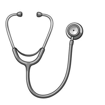 Medical stethoscope isolated on transparent background healthcare diagnostic tool png