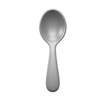 Metallic spoon isolated on transparent background kitchen utensil png