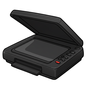 Modern office scanner illustration technology for business and home use png