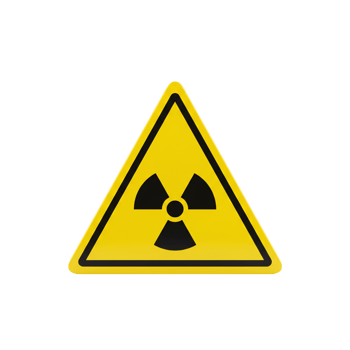 Radiation hazard sign yellow and black safety alert symbol png