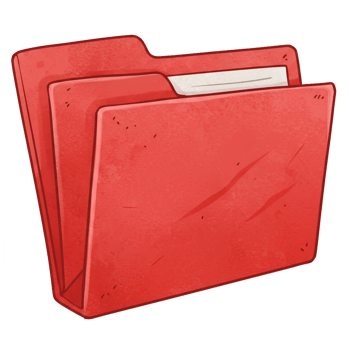 Red file folder illustration office organization document management icon graphic element png