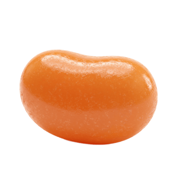 Single orange bean close up on transparent background food still life png