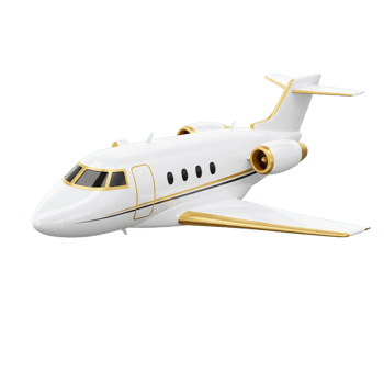 Sleek private airplane jet aircraft travel design png