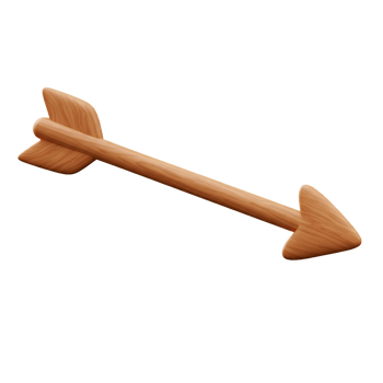 Wooden arrow on transparent background directional graphic png